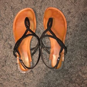 black sandals